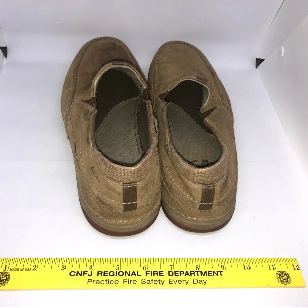 Clarks Tan Leather Loafer Shoes Men's‎ 11.5M Casual Neutral Comfortable